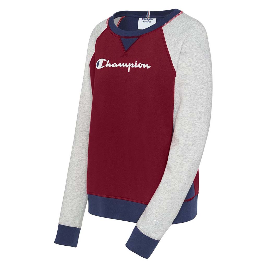 Champion Heritage French Terry Crew chandail manches longues femme rouge