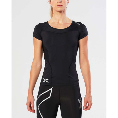 2XU women's compression sport t-shirt black lv