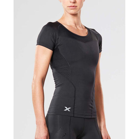 2XU women's compression sport t-shirt black