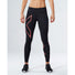 2XU women's mid-rise compression tights black coral lv