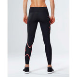 2XU women's mid-rise compression tights black coral rv