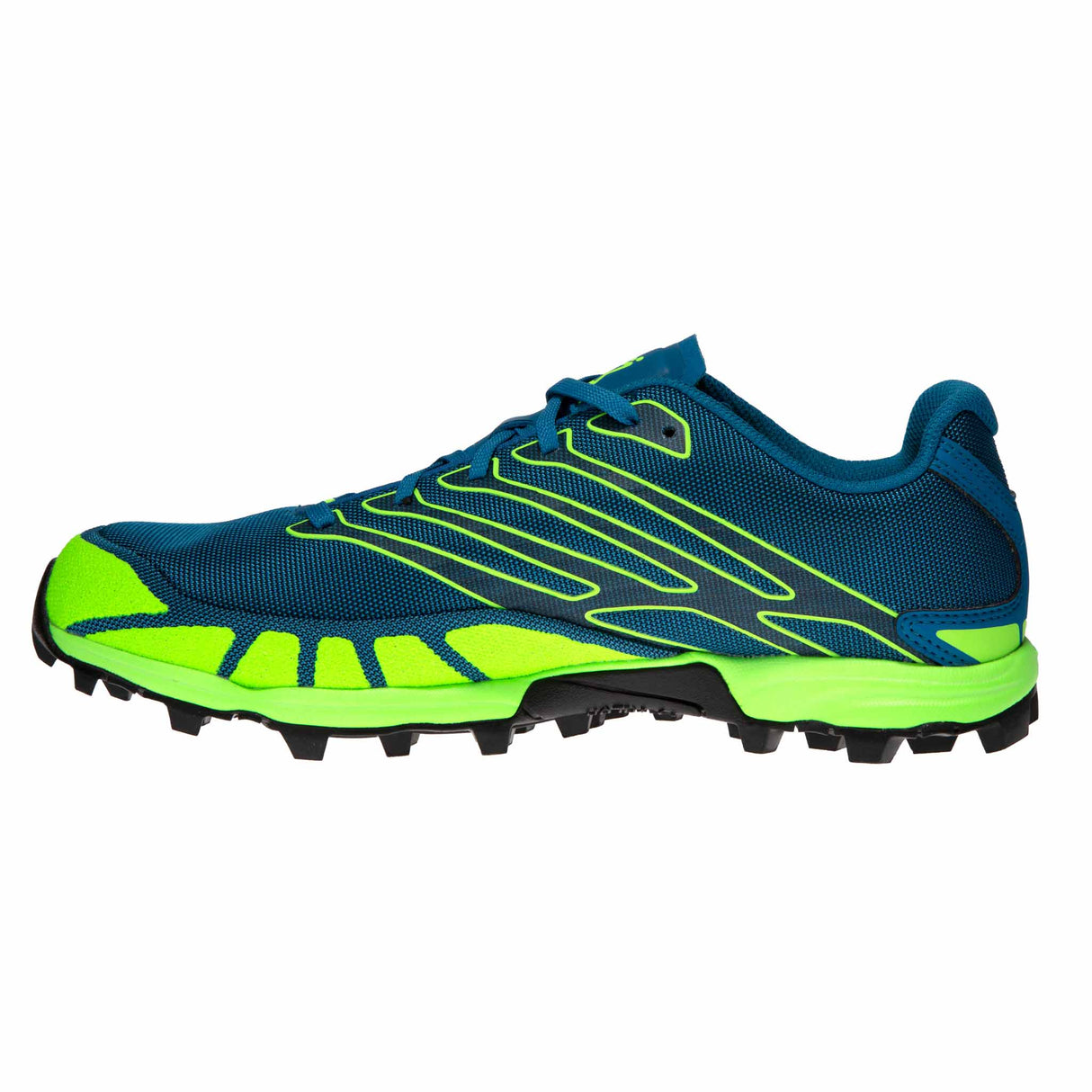 Inov-8 X-Talon 255 Chaussures de course en sentier pour homme bleu/vert côté intérieur