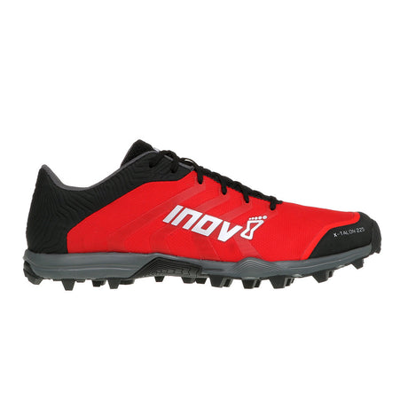 Chaussure de course a pied trail INOV-8 X-Talon 225 rouge noir vue laterale