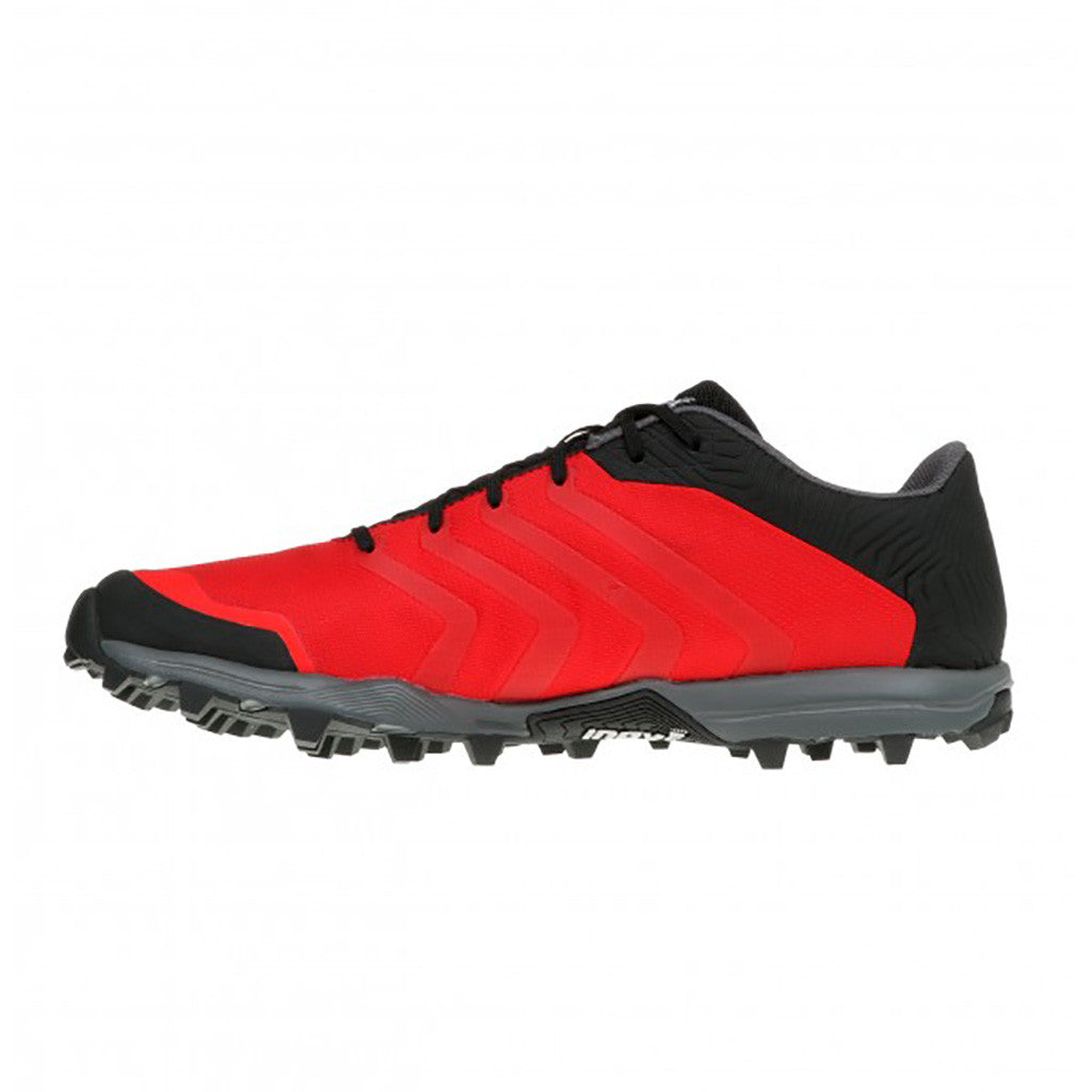 Chaussure de course a pied trail INOV-8 X-Talon 225 rouge noir vue laterale interne