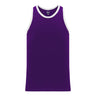 Athletic Knit B1325 camisole basketball violet blanc