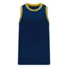 Athletic Knit B1710 camisole de basketball marine jaune