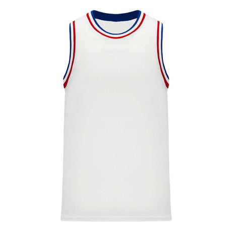Athletic Knit B1710 camisole de basketball blanc rouge bleu