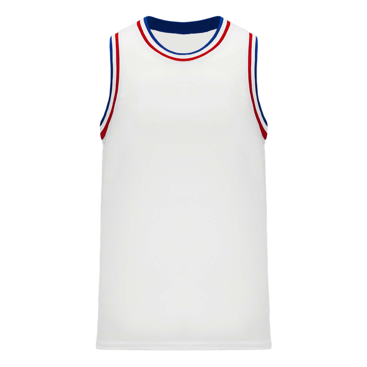 Athletic Knit B1710 camisole de basketball blanc rouge bleu