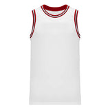 Athletic Knit B1710 camisole de basketball blanc rouge noir