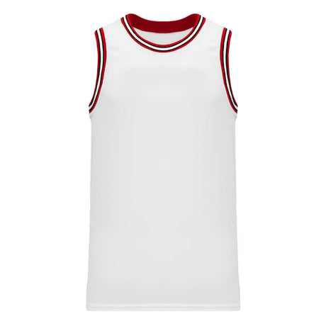 Athletic Knit B1710 camisole de basketball blanc rouge noir