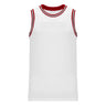 Athletic Knit B1710 camisole de basketball blanc rouge noir