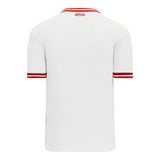 T-shirts de soccer Athletic Knit S1333 blanc rouge dos