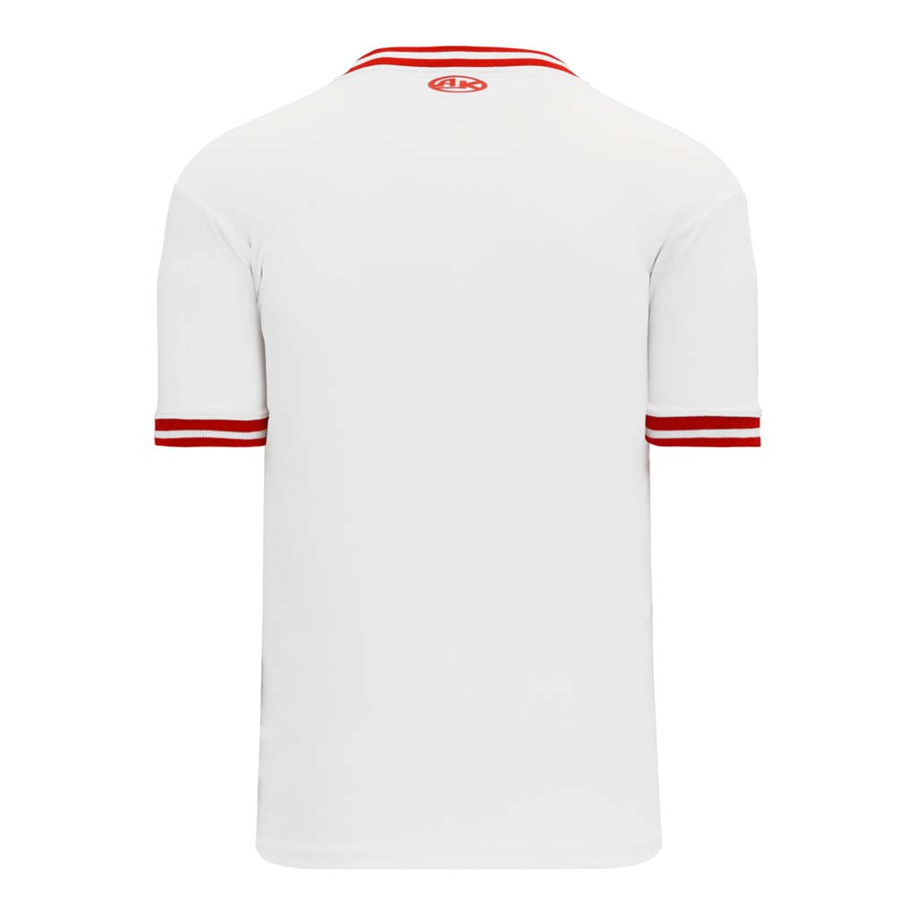 T-shirts de soccer Athletic Knit S1333 blanc rouge dos