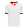 T-shirts de soccer Athletic Knit S1333 blanc rouge