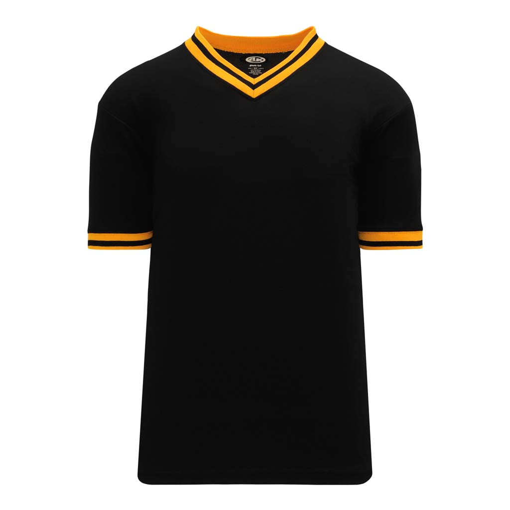 T-shirts de soccer Athletic Knit S1333 noir orange