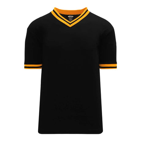 T-shirts de soccer Athletic Knit S1333 noir orange