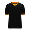 T-shirts de soccer Athletic Knit S1333 noir orange