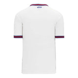T-shirts de soccer Athletic Knit S1333 blanc bleu rouge dos