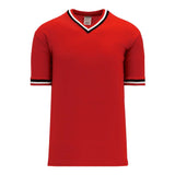 T-shirts de soccer Athletic Knit S1333 rouge noir blanc