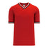 T-shirts de soccer Athletic Knit S1333 rouge noir blanc