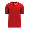 T-shirts de soccer Athletic Knit S1333 rouge noir blanc