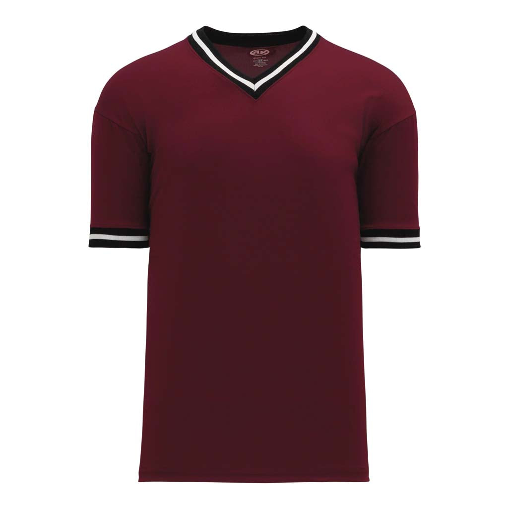 T-shirts de soccer Athletic Knit S1333 marron noir blanc