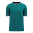 T-shirts de soccer Athletic Knit S1333 sarcelle noir blanc