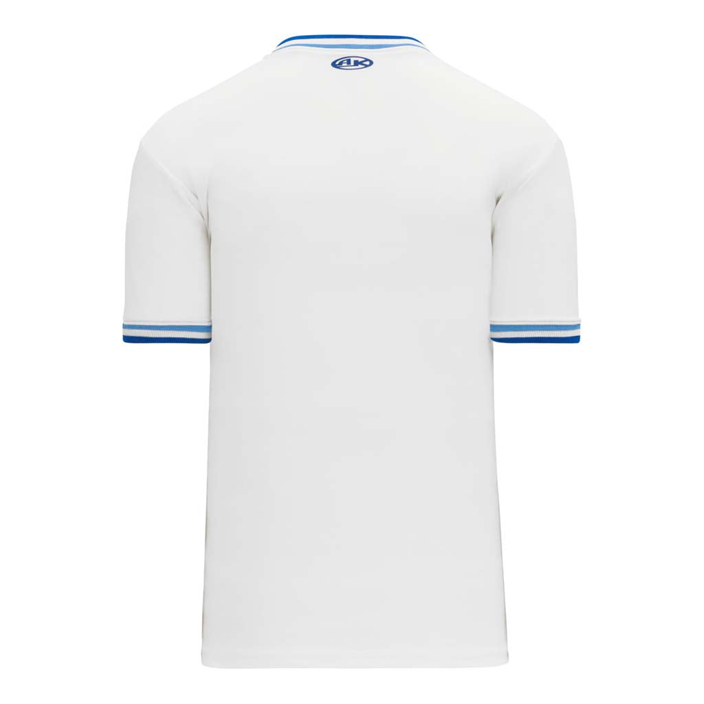 T-shirts de soccer Athletic Knit S1333 blanc bleu ciel bleu dos