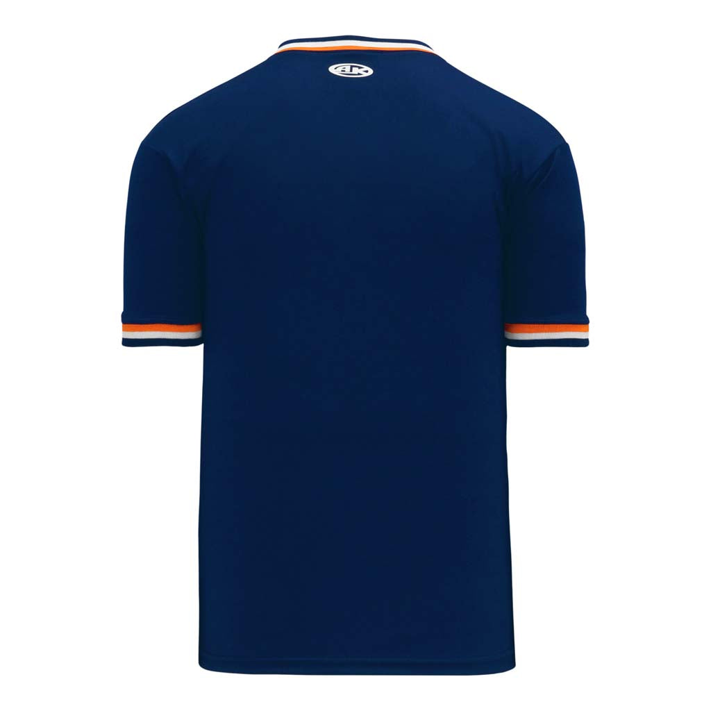 T-shirts de soccer Athletic Knit S1333 marine orange blanc dos
