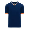 T-shirts de soccer Athletic Knit S1333 marine orange blanc