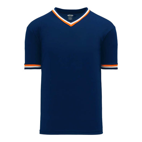 T-shirts de soccer Athletic Knit S1333 marine orange blanc