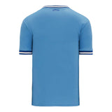 T-shirts de soccer Athletic Knit S1333 bleu ciel marine blanc dos