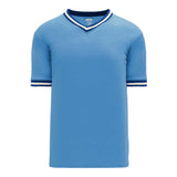 T-shirts de soccer Athletic Knit S1333 bleu ciel marine blanc