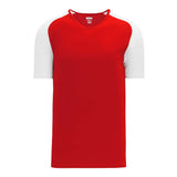 Athletic Knit S1375 chandail de soccer - Rouge / Blanc