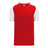 Athletic Knit S1375 chandail de soccer - Rouge / Blanc
