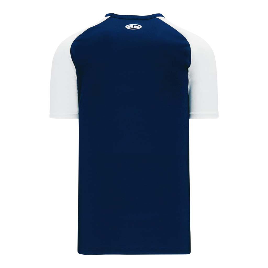 Athletic Knit S1375 chandail de soccer - Bleu Marine / Blanc Dos