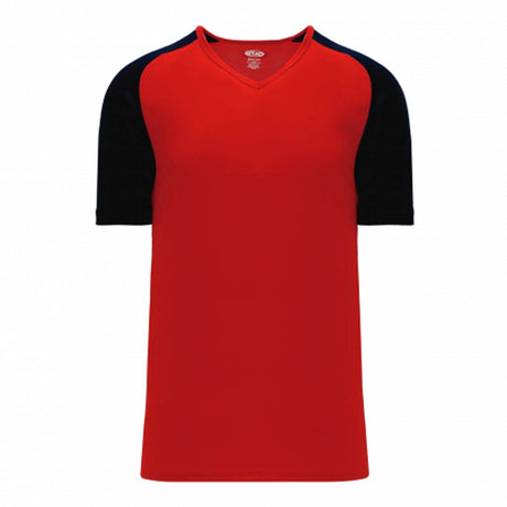 Athletic Knit S1375 chandail de soccer - Rouge / Noir