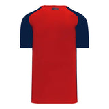 Athletic Knit S1375 chandail de soccer - Rouge / Bleu Marine Dos