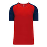 Athletic Knit S1375 chandail de soccer - Rouge / Bleu Marine