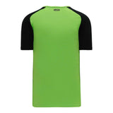 Athletic Knit S1375 chandail de soccer - Vert Lime / Noir Dos