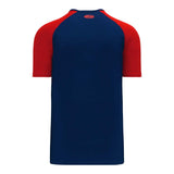 Athletic Knit S1375 chandail de soccer - Bleu Marine / Rouge Dos