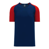 Athletic Knit S1375 chandail de soccer - Bleu Marine / Rouge
