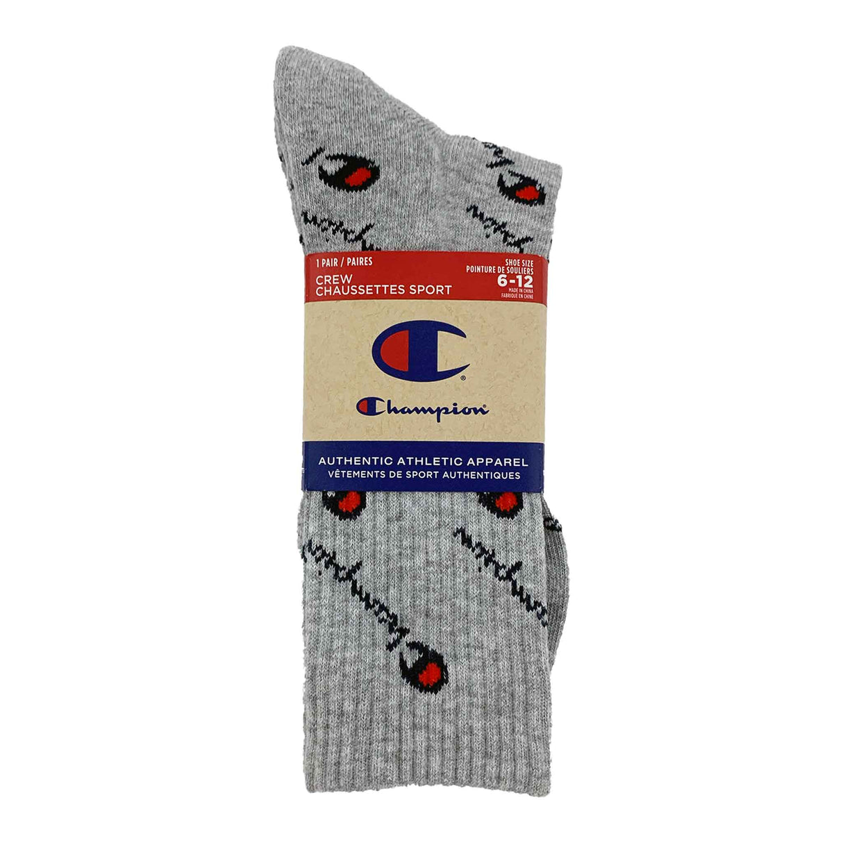bas champion all over print gris 6-12