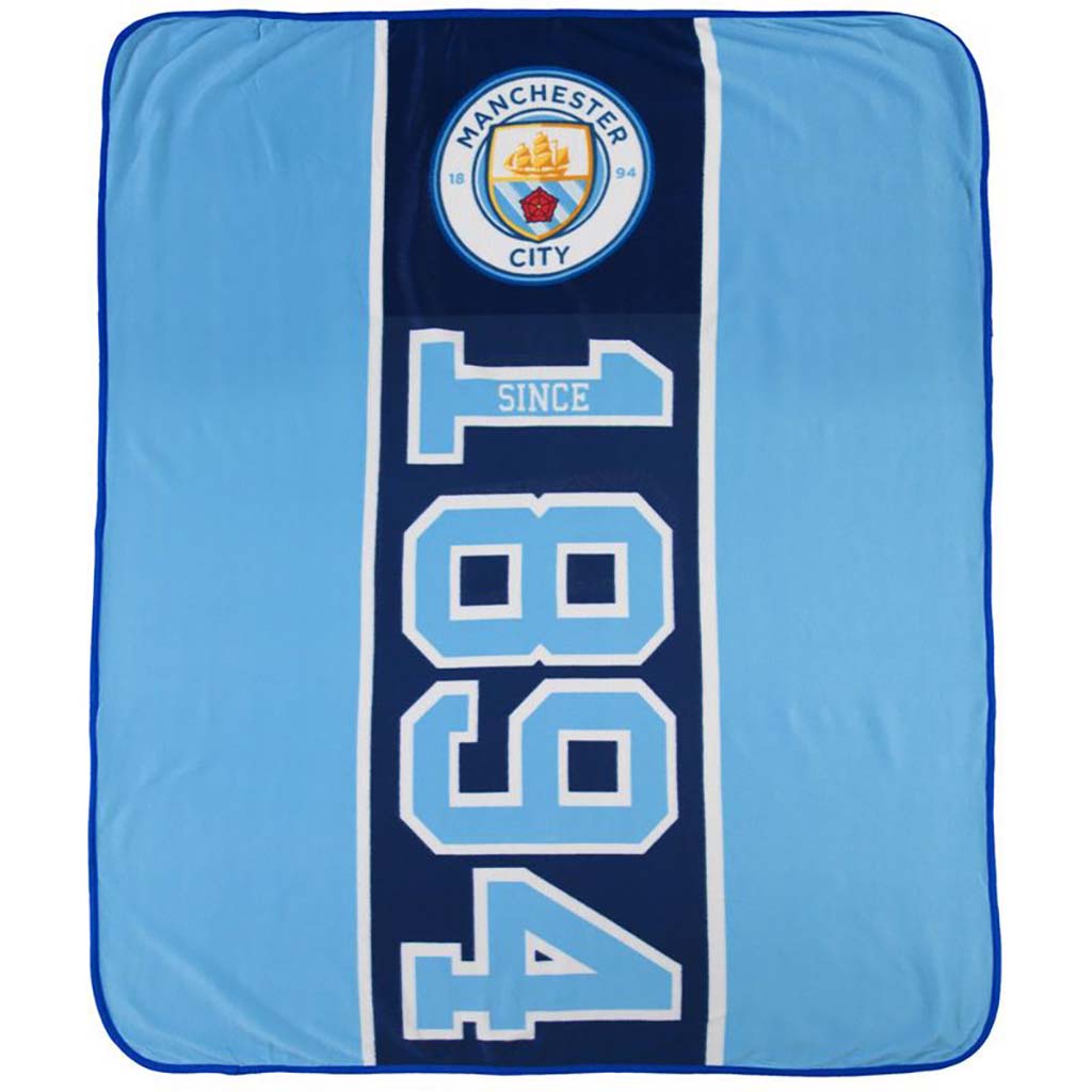 Manchester City FC couverture laine polaire fan de soccer