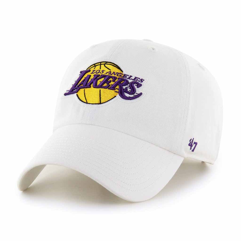 casquette-47-brand-lakers-blanc-faceCasquette 47 Brand Clean Up NBA Los Angeles Lakers blanc