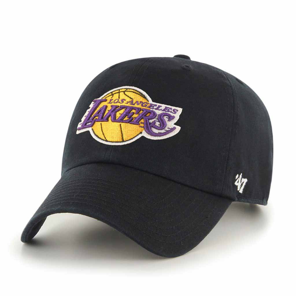 casquette-47-brand-lakers-noir-faceCasquette 47 Brand Clean Up NBA Los Angeles Lakers noir