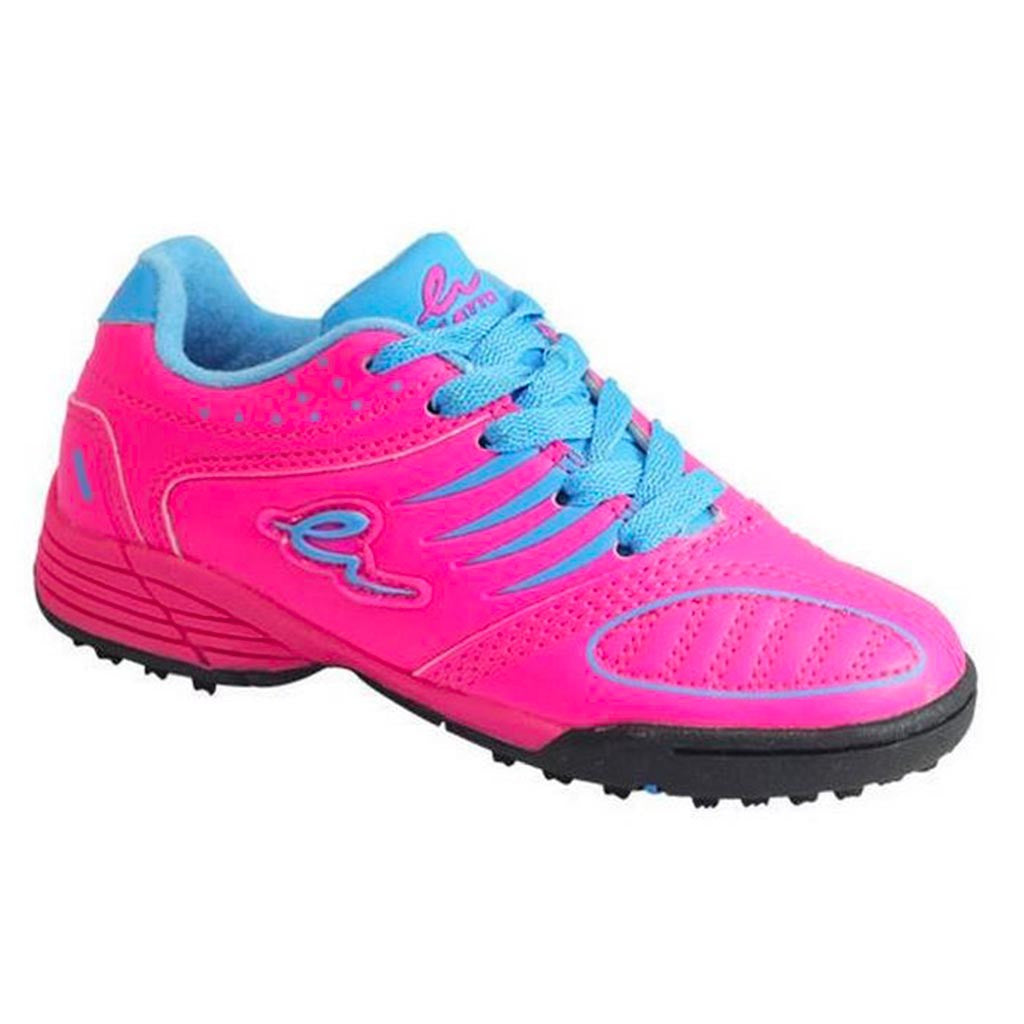 soulier soccer eletto mondo turf junior rose bleu