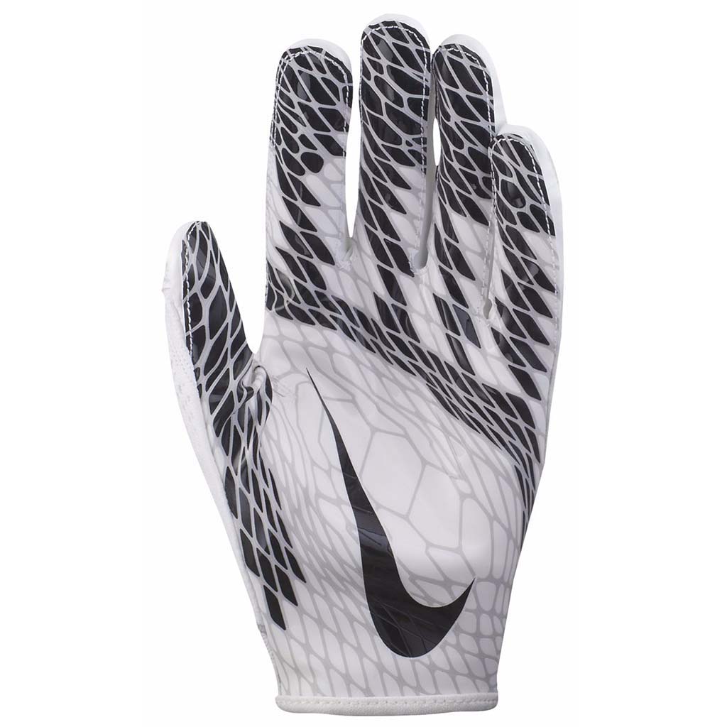 NIKE Vapor Knit 2.0 gants de football blanc et noir vue paume