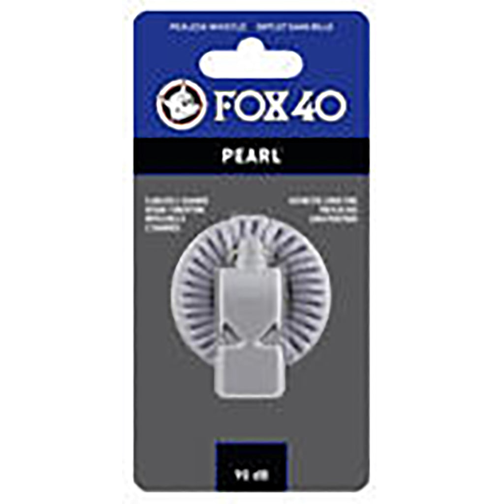 Sifflet d'arbitre avec attache Flex-Coil Fox 40 Pearl Safety blanc