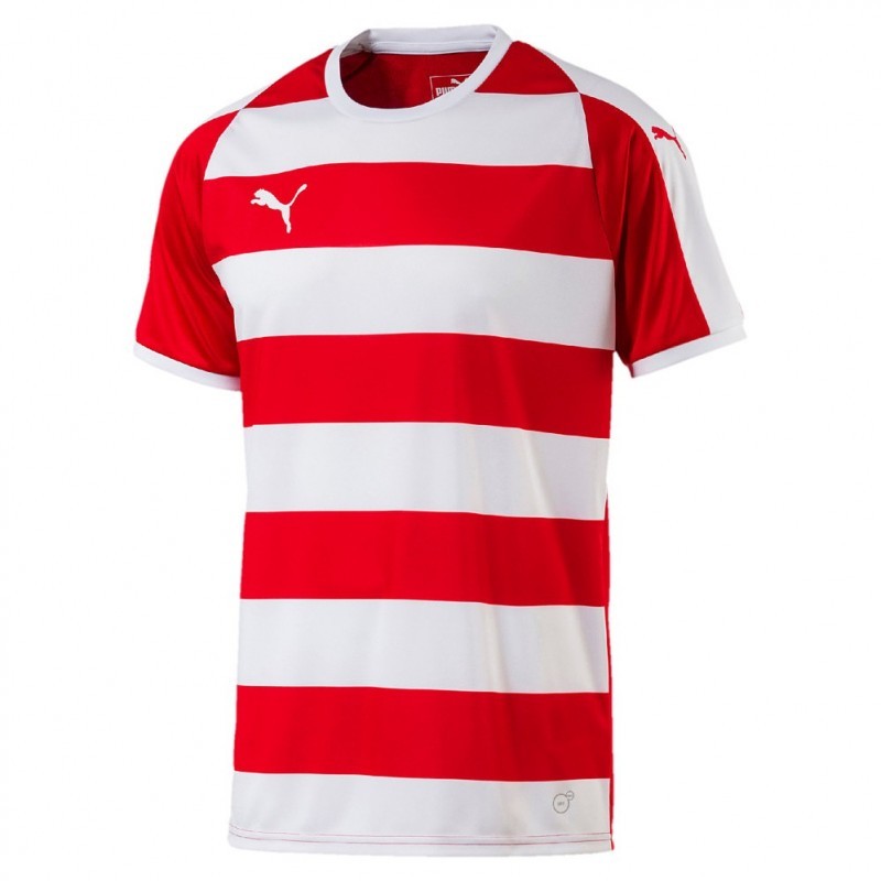 Puma Liga Hooped chandail de soccer rouge et blanc